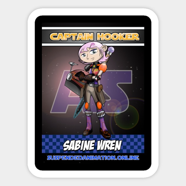 Captain Hooker Crossover Sticker by tyrone_22